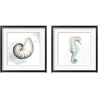 Framed Turquoise Sea Life 2 Piece Framed Art Print Set