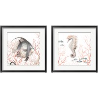 Framed 'Sea Life on Coral 2 Piece Framed Art Print Set' border=