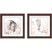 Framed 'Sea Life on Coral 2 Piece Framed Art Print Set' border=