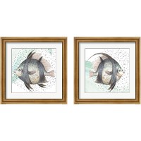 Framed 'Coastal Fish 2 Piece Framed Art Print Set' border=