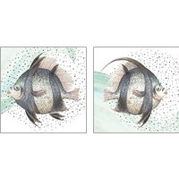 Framed Coastal Fish 2 Piece Art Print Set