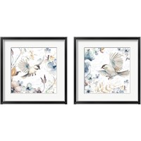 Framed Floral with Bird 2 Piece Framed Art Print Set
