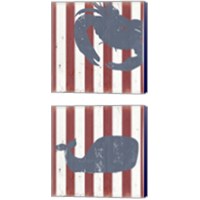 Framed 'American Coastal 2 Piece Canvas Print Set' border=