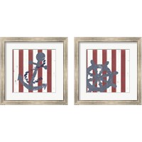 Framed 'American Coastal 2 Piece Framed Art Print Set' border=