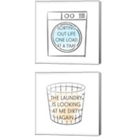 Framed 'Laundry 2 Piece Canvas Print Set' border=