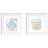 Framed 'Laundry 2 Piece Framed Art Print Set' border=