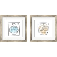 Framed 'Laundry 2 Piece Framed Art Print Set' border=