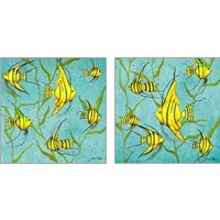 Framed 'School Of Fish 2 Piece Art Print Set' border=