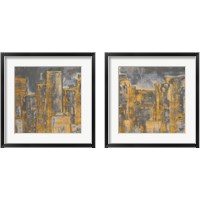 Framed Gold City Eclipse Square 2 Piece Framed Art Print Set