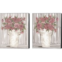 Framed Pink Posies 2 Piece Canvas Print Set