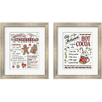 Framed 'Christmas Treats 2 Piece Framed Art Print Set' border=