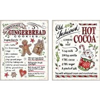 Framed 'Christmas Treats 2 Piece Art Print Set' border=