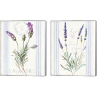 Framed 'Floursack Lavender 2 Piece Canvas Print Set' border=
