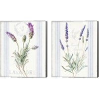 Framed Floursack Lavender 2 Piece Canvas Print Set
