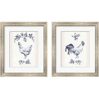 Framed 'Summer Chickens 2 Piece Framed Art Print Set' border=