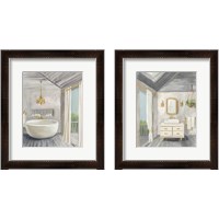 Framed 'Attic Bathroom 2 Piece Framed Art Print Set' border=