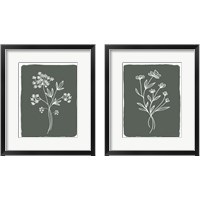 Framed Green Botanical 2 Piece Framed Art Print Set