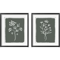 Framed Green Botanical 2 Piece Framed Art Print Set