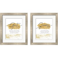 Framed 'Word Definitions 2 Piece Framed Art Print Set' border=