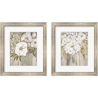Framed 'Golden Age Floral 2 Piece Framed Art Print Set' border=
