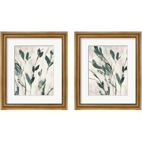 Framed Green Misty Leaves 2 Piece Framed Art Print Set