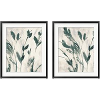 Framed Green Misty Leaves 2 Piece Framed Art Print Set