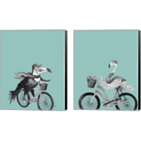 Framed What a Wild Ride on Teal 2 Piece Canvas Print Set
