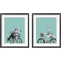 Framed What a Wild Ride on Teal 2 Piece Framed Art Print Set
