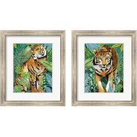 Framed Tiger In The Jungle 2 Piece Framed Art Print Set