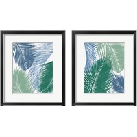 Framed 'Baru Palm Collage 2 Piece Framed Art Print Set' border=