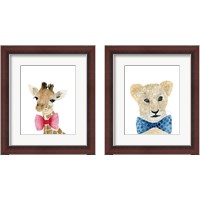 Framed Animal with Bow Tie 2 Piece Framed Art Print Set