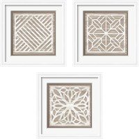 Framed 'Geo Greige Deco 3 Piece Framed Art Print Set' border=