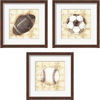 Framed Ball Sketch 3 Piece Framed Art Print Set