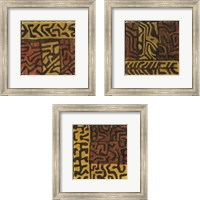 Framed 'Kuba  3 Piece Framed Art Print Set' border=