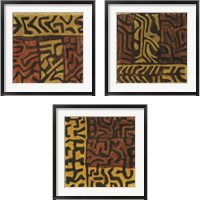 Framed 'Kuba  3 Piece Framed Art Print Set' border=