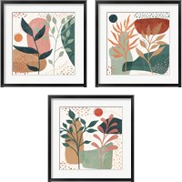 Framed Abstract Blossom 3 Piece Framed Art Print Set