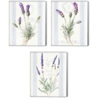 Framed 'Floursack Lavender 3 Piece Canvas Print Set' border=