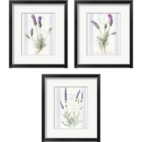 Framed 'Floursack Lavender 3 Piece Framed Art Print Set' border=