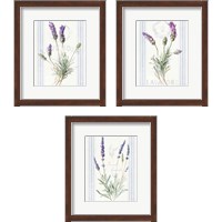 Framed 'Floursack Lavender 3 Piece Framed Art Print Set' border=
