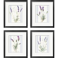 Framed Floursack Lavender 4 Piece Framed Art Print Set
