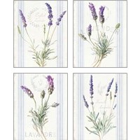 Framed 'Floursack Lavender 4 Piece Art Print Set' border=