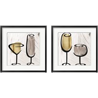 Framed 'Painted Wine 2 Piece Framed Art Print Set' border=