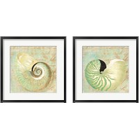 Framed 'Sea Life 2 Piece Framed Art Print Set' border=