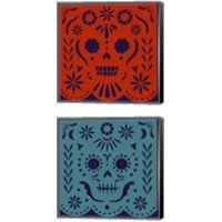 Framed 'Calaveras  2 Piece Canvas Print Set' border=