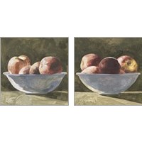 Framed Bowl of Peaches 2 Piece Art Print Set