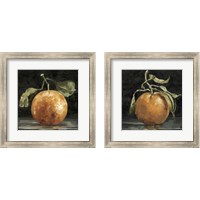 Framed 'Dark Orange Deux 2 Piece Framed Art Print Set' border=