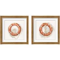 Framed 'Nautical Safety 2 Piece Framed Art Print Set' border=
