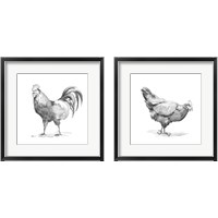 Framed 'Barn Fowl 2 Piece Framed Art Print Set' border=