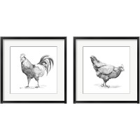 Framed 'Barn Fowl 2 Piece Framed Art Print Set' border=