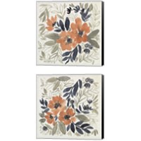 Framed 'Sienna & Paynes Flowers 2 Piece Canvas Print Set' border=